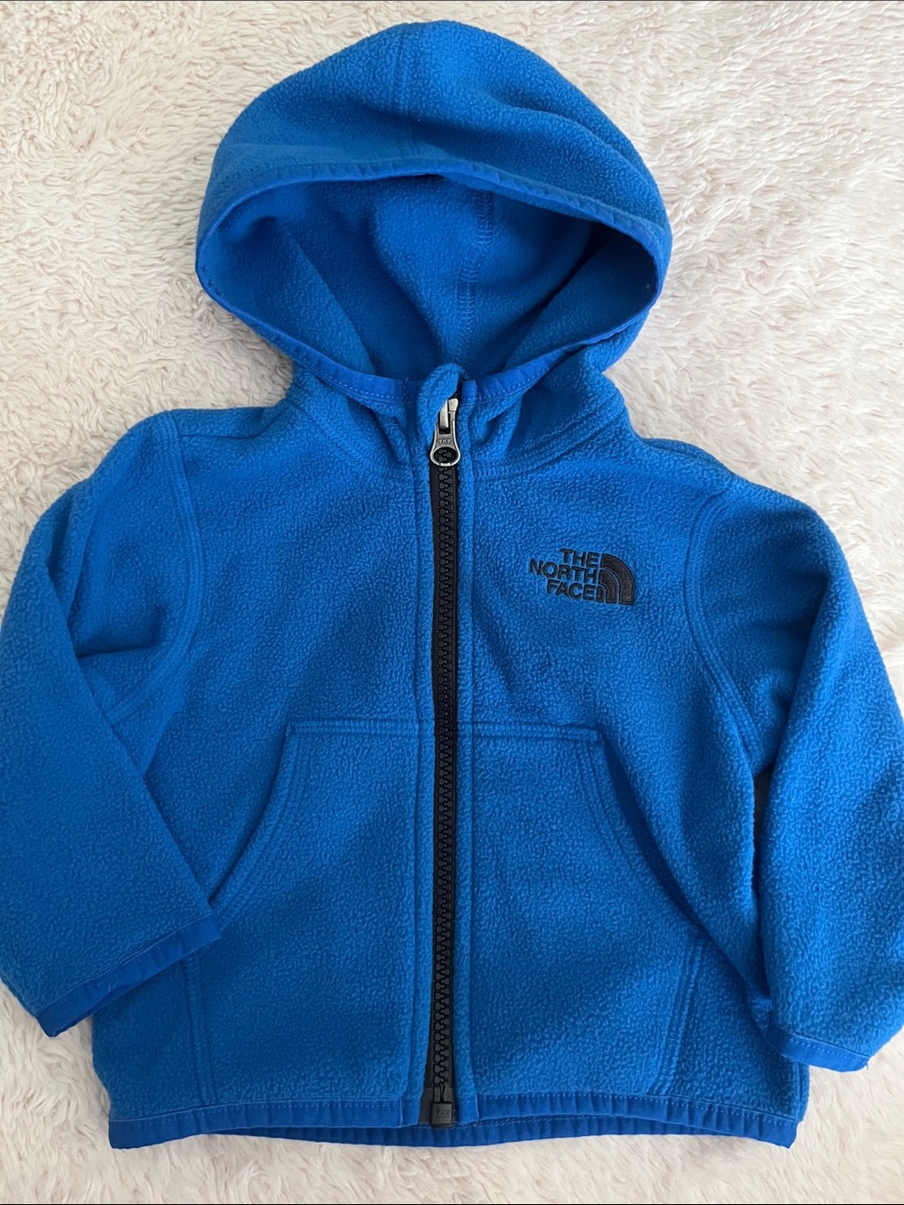 The North Face Kids Bright Blue Hooded Fleece Jacket
